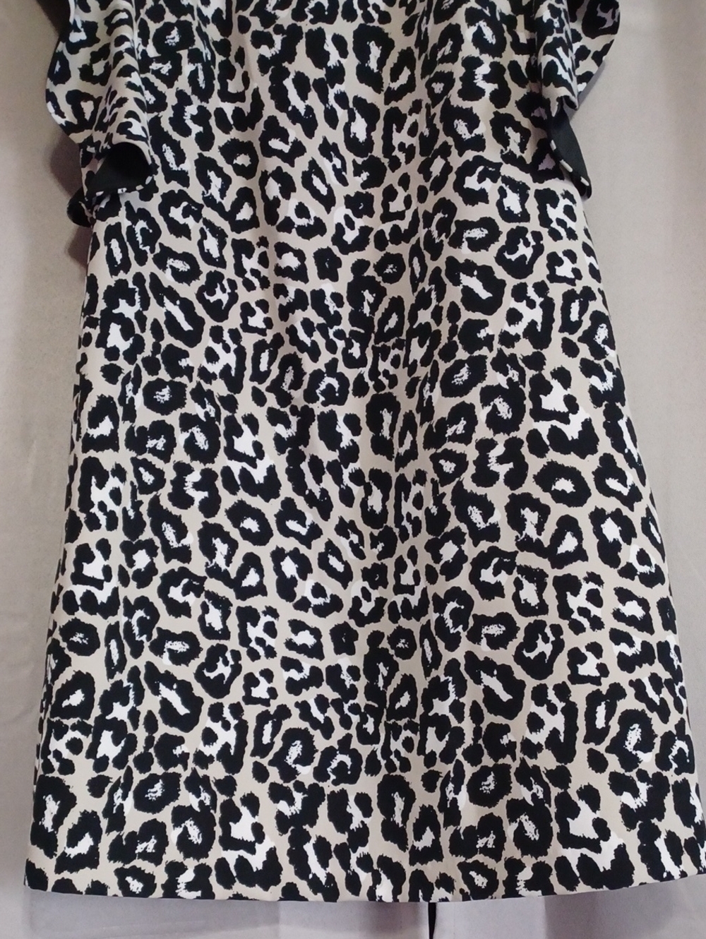 Laundry By Shelli Segal Leopard Print Ruffle Sleeve Mini Shift Dress Size 4 - Picture 6 of 14